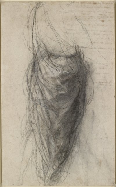Study for the Drapery of a Man in Back View by Raffaello Sanzio Raphael